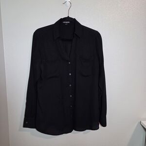 Express Classic Black Long Sleeve Shirt